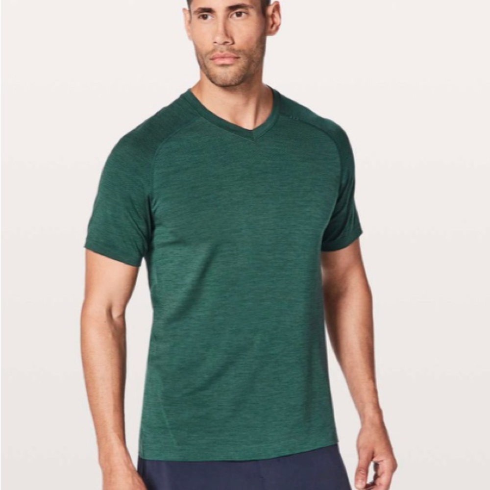 lululemon athletica Forest Green V-Neck Tee